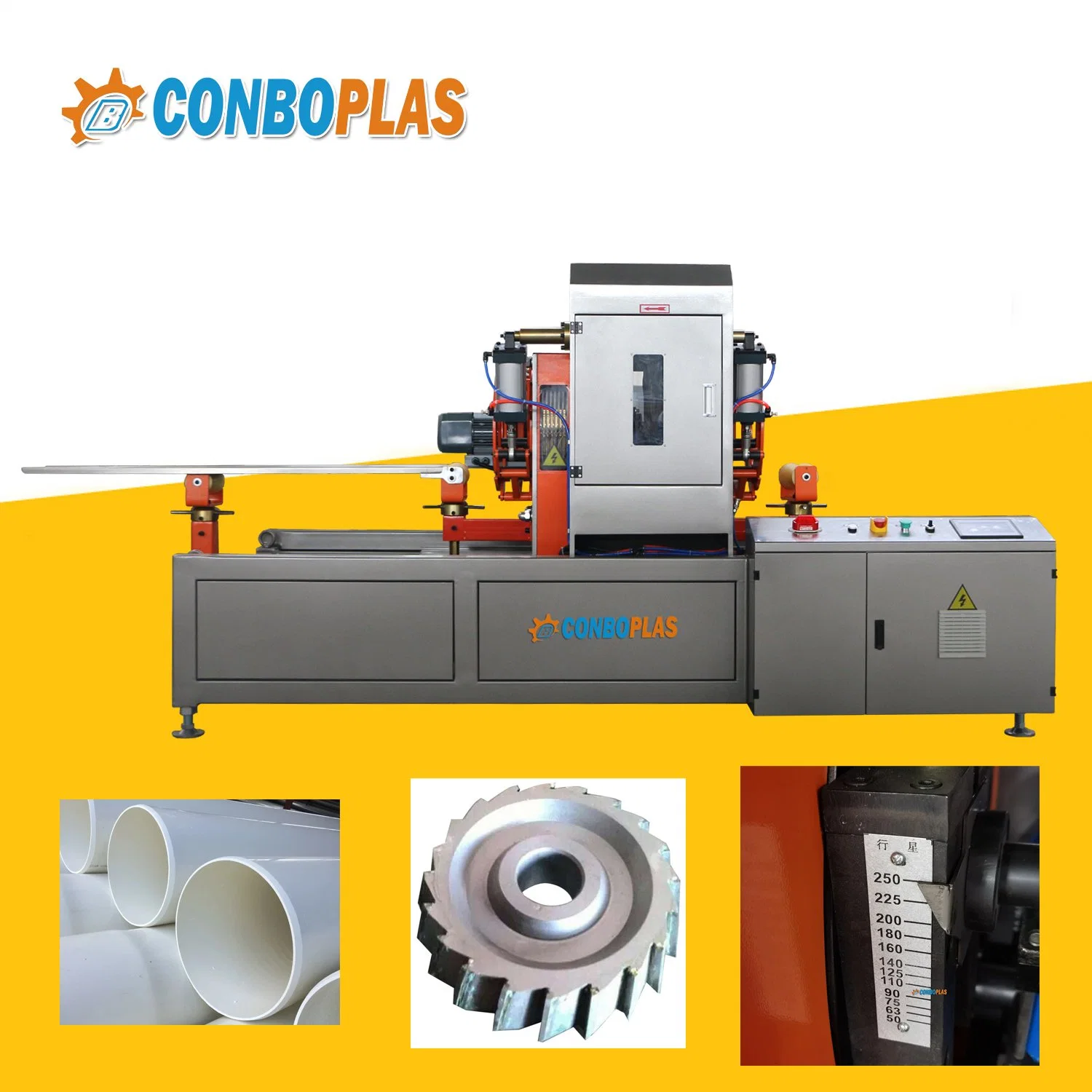 Automatic Planetary Cutting Machine with Chamfer Blade for Plastic PVC Pipe Tube