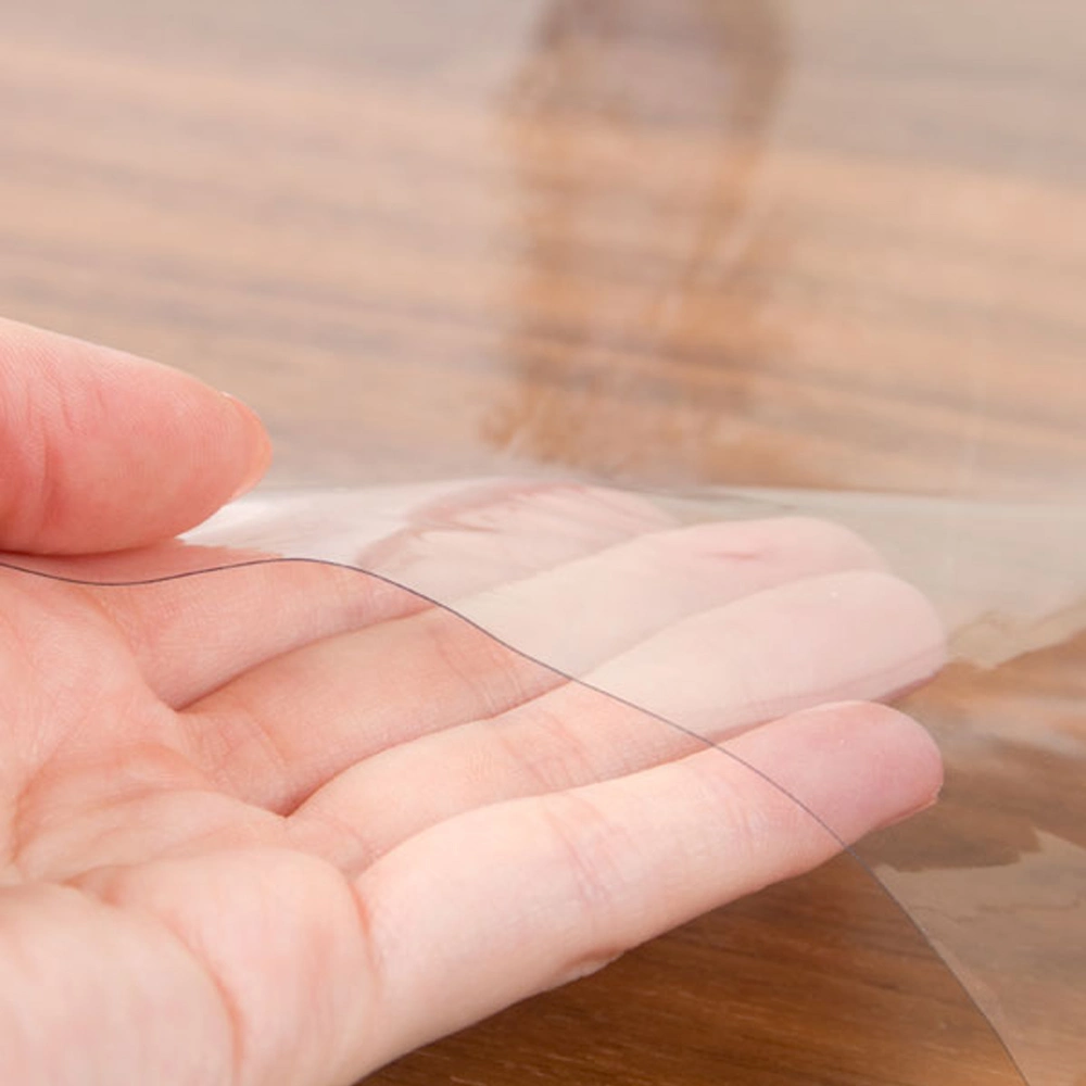 Precio de fábrica Hsqy claro transparente flexible de lámina de PVC blando para mantel