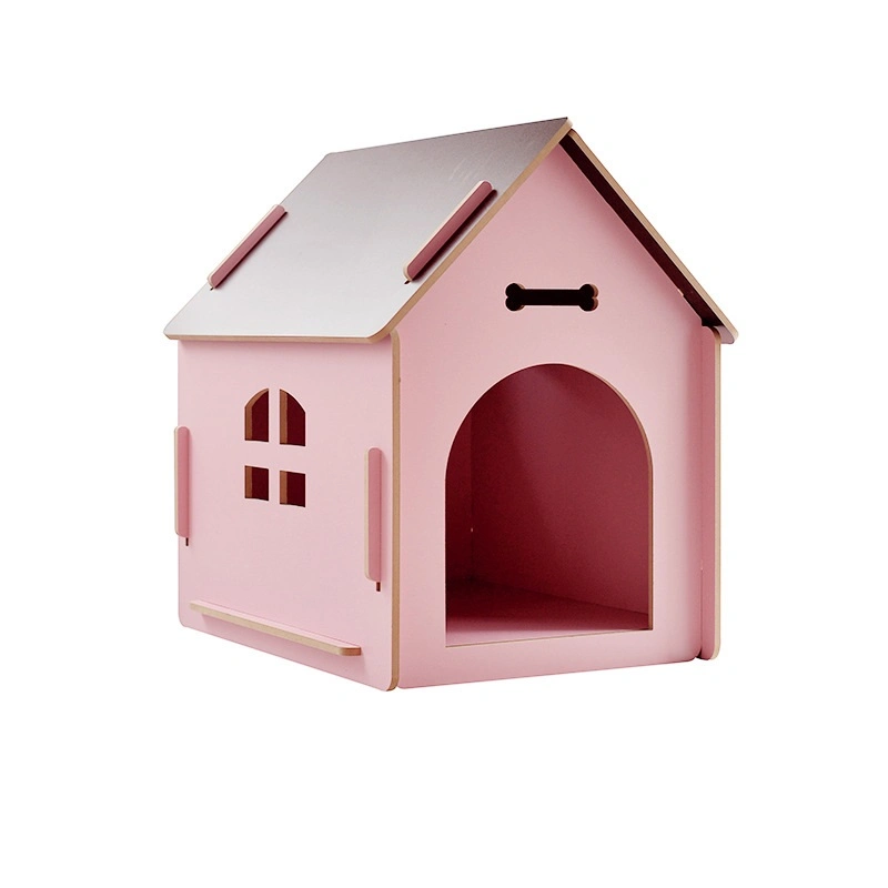 Utilisation intérieure et extérieure Maison pour animaux Facile à assembler Chenil pour chien Lit en bois respirant pour animaux de compagnie Portable Lit pour chat et chien