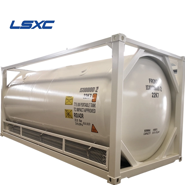 ASME Standard 20/40ft Propane ISO T75 ISO LNG/Lco2/lar/LO2 tanque de almacenamiento Contenedor