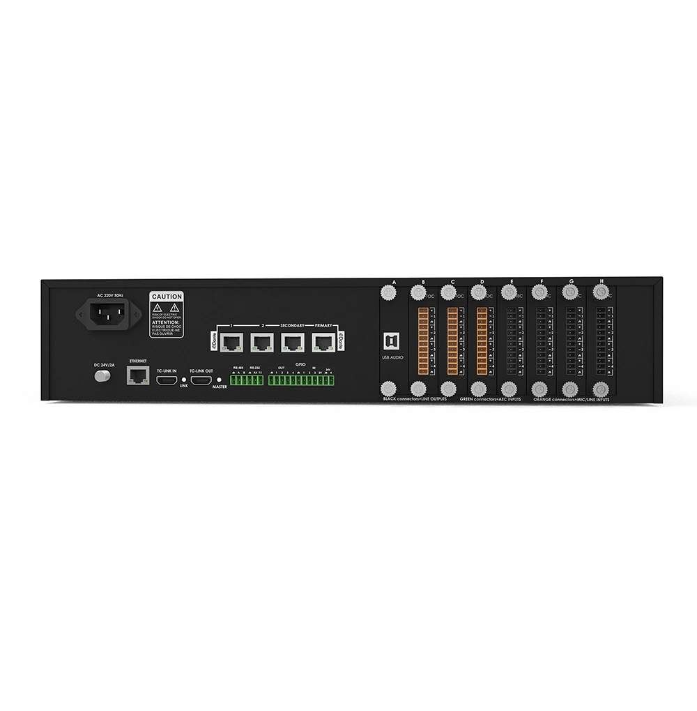 Réseau de Dante 32 32 Sortie d'entrée Dante Audio DSP audio professionnel processeur pour PA alimentation électrique du système audio Novation Mininova