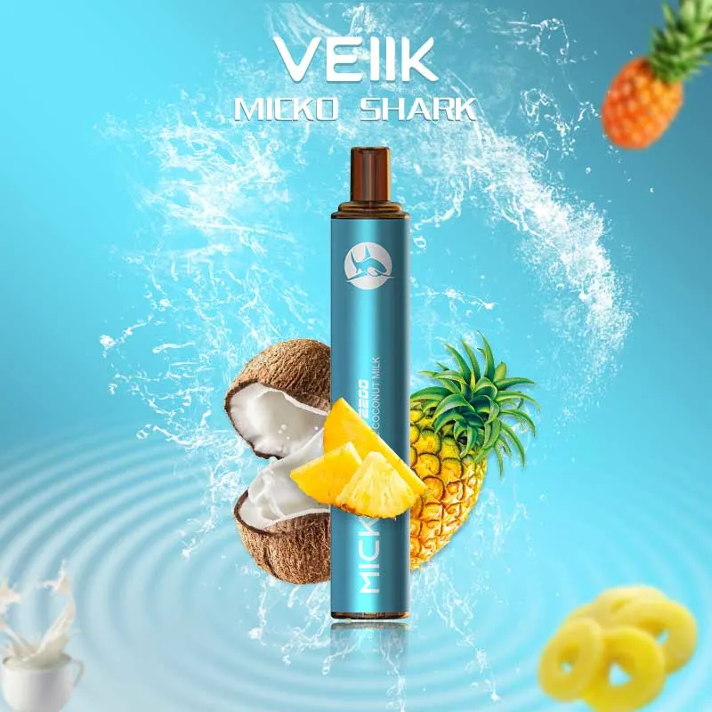 2023 One of The Best Selection Vape Pen Original Veiik Micko Shark 2200 Puffs E Liquid Disposable Vape