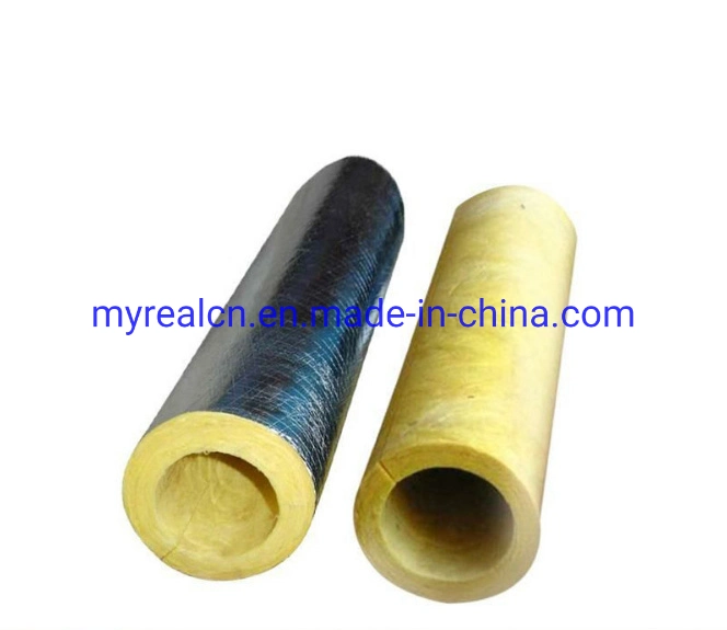 Glass Wool Insulation Heat Resistant Rock Wool Tube with Aluminum Foil