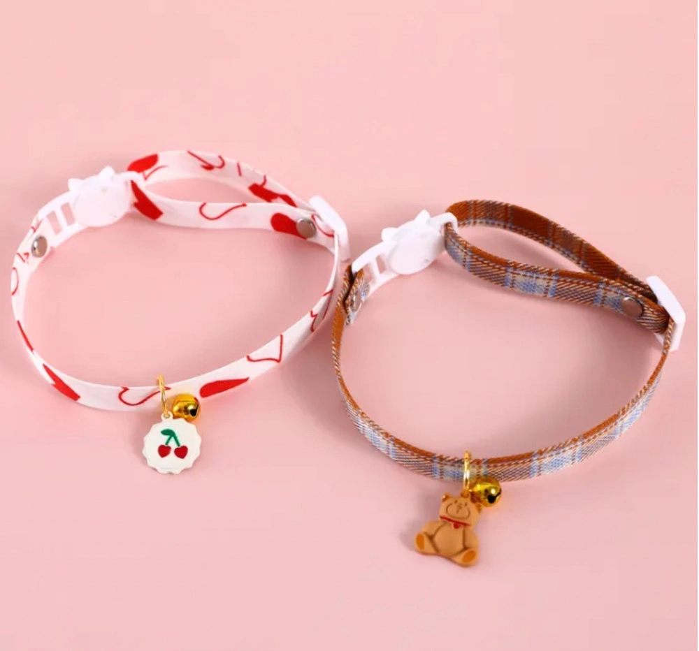 Pet Adjustable Anti-Choking Cat Dog Collar Cute Bell Choker