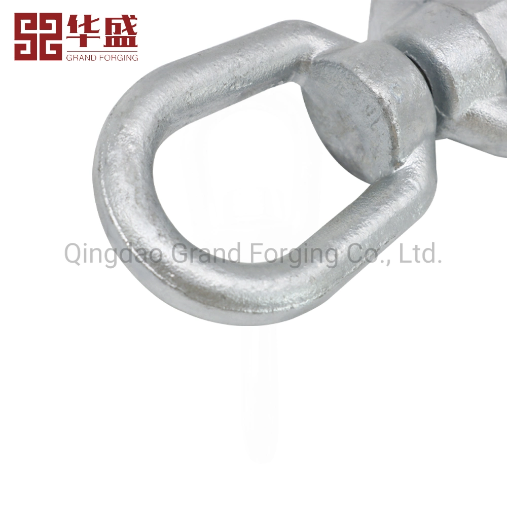 Qingdao Forging Factory High quality/High cost performance  Hot Galvanized G402 Us Type Carbon/Alloy Steel Connecting Rigging Swivel Ring Drop Hot Forging Swivel Ring Sling Ring