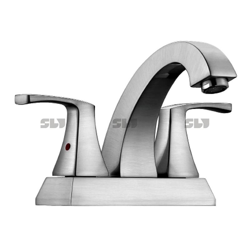 Sly New Design Brushed Nickel Zinc Body Basin Lavatory Faucet