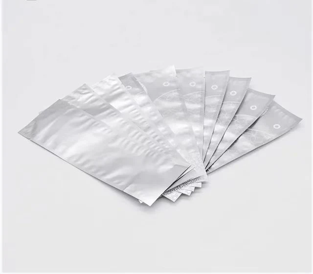 Silver Food Grade Vacuum Heat Three Side Sealable Aluminum Foil Bag Open Top Mylar Foil Packing Pouches Bulk Smell Proof Package