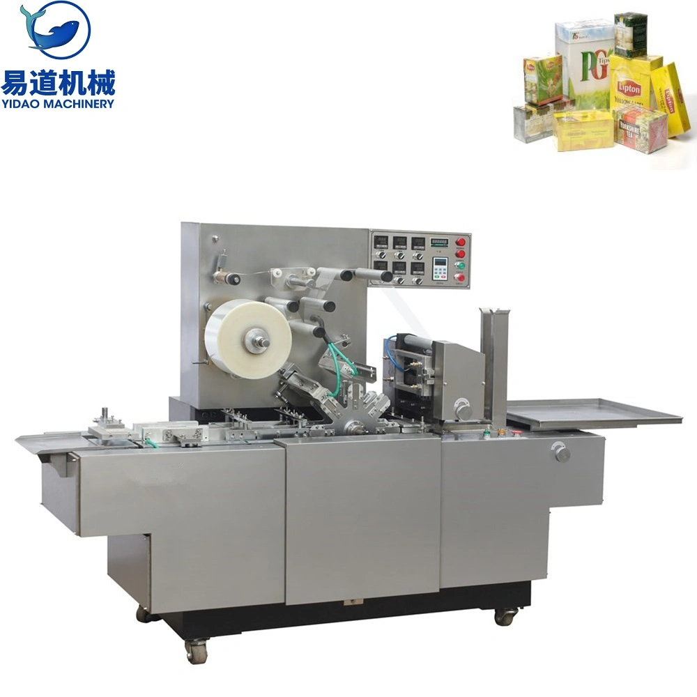 Automatic Soap Biscuit Cosmetic Box Cigarette Perfume Playing Card Food BOPP Film Cellophane Wrapping Machine