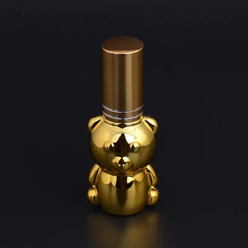 Mini Fancy Glass Roller Bottles Perfume Dubai 15ml Empty Golden Octagon Essential Oil Bottle with Roller Balls