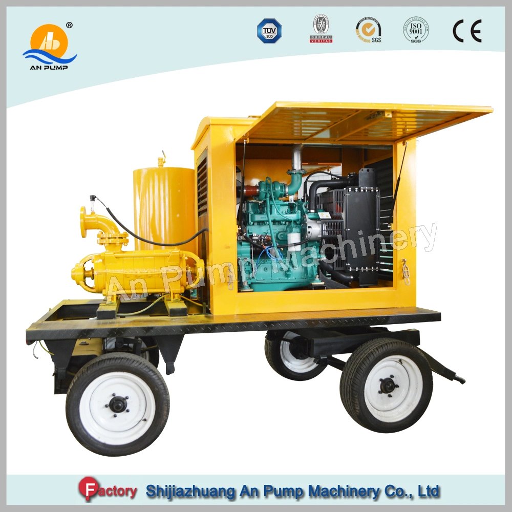 Diesel Water Pump Irrigation Wheel Trailer Pump Pressure Tank