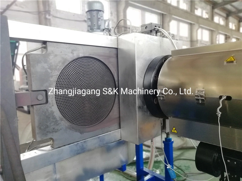 Single Double Stage Die Face Cut Waste PP PE Soft Hard Material Scraps Plastic Recycling Granulating Extruder Fiber Pellets Granules Making Production Line
