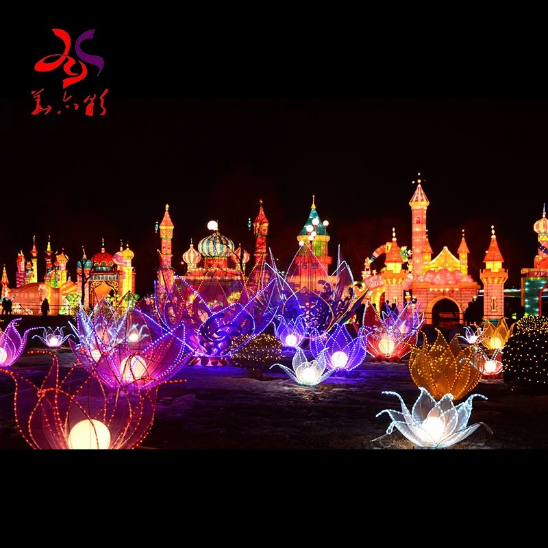 Customized Chinese New Year Street Light Palace Silk Festival Lanterns