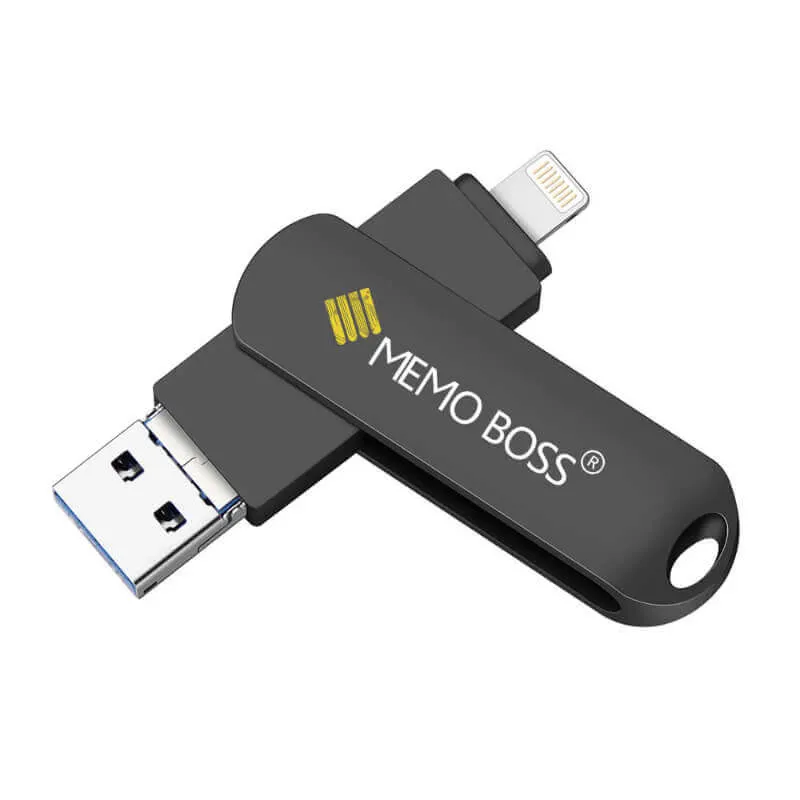 3-in-1 Metal OTG USB 3.0/Lightning/Micro-USB USB Flash Drives 2.0