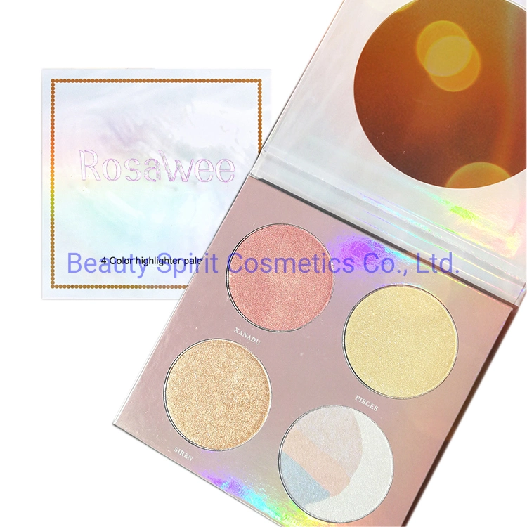 OEM Gran Marca de Cosméticos de Calidad Maquillaje Bronceador Paleta de Sombras de Ojos Maquillaje Resaltador Facial.