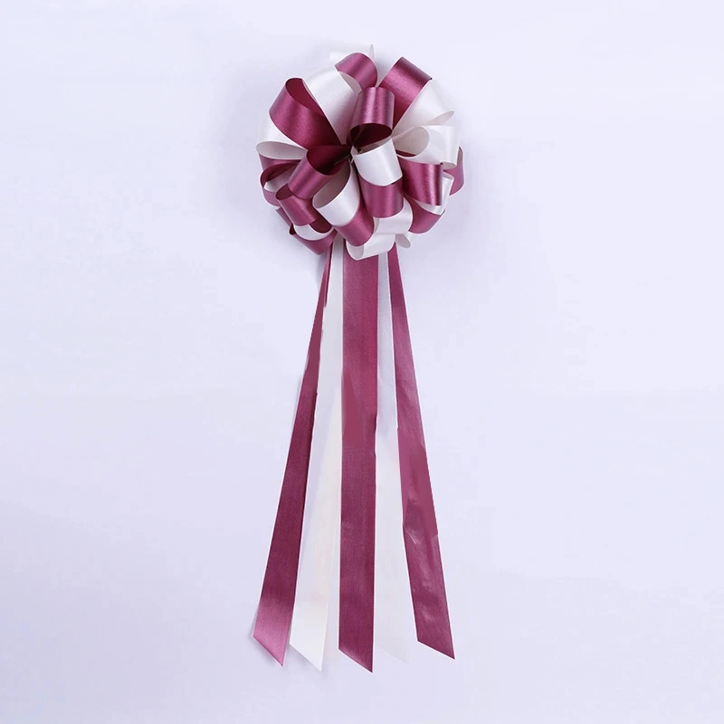 Flower Shop Party Wedding Car Large Two-Color Bow Flower Ball Gift Hand Pull Flower Pull Bow