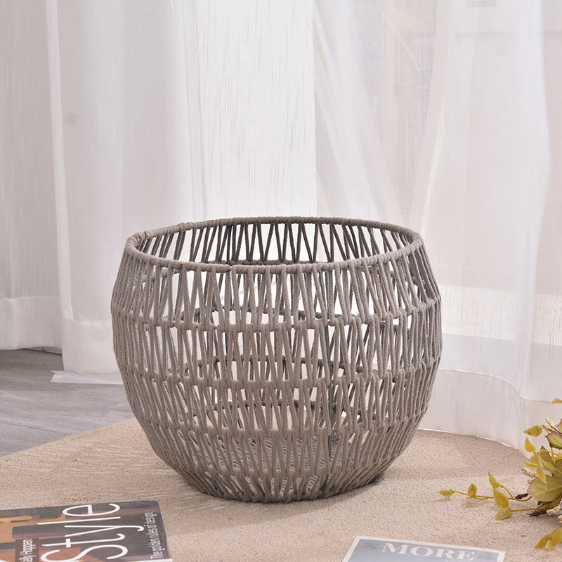 Round Hollowed Egg Container Storage Basket for Cosmetics with Handles