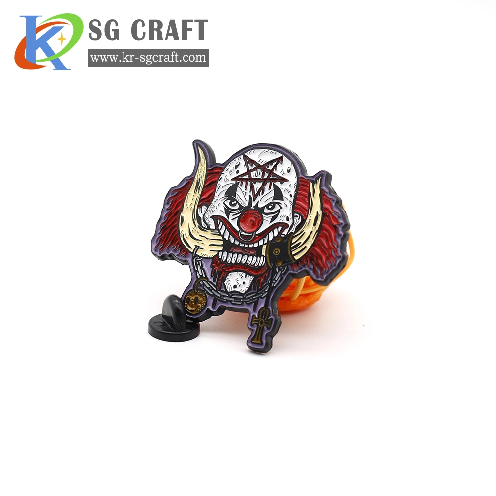 Lapel Pin manufacturers China Custom Metal Enamel Pin Badge with Glitter Holiday Halloween Souvenir Lapel Pin