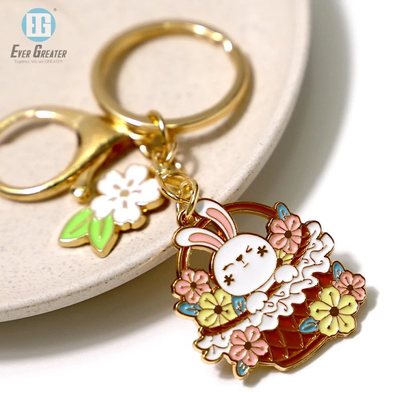 Специальная цепочка для ключей Enamel Bunny Cute Metal Keychain