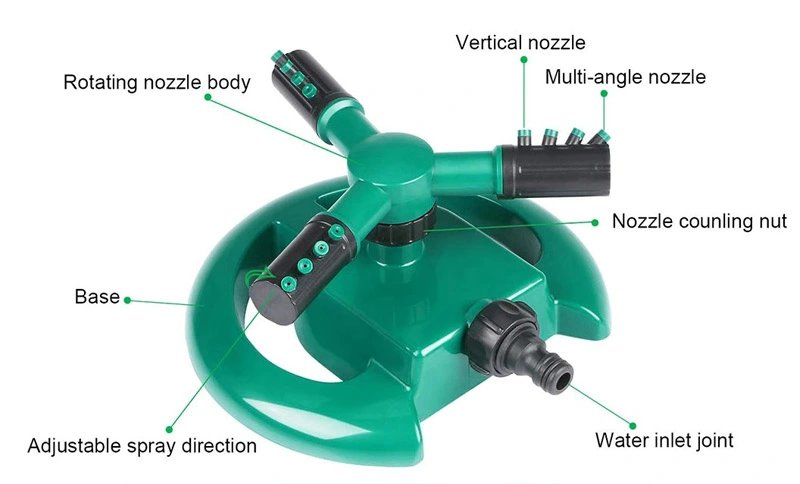 Garden Tools 360 Rotating Adjustable Garden Water Lawn Sprinkler From China