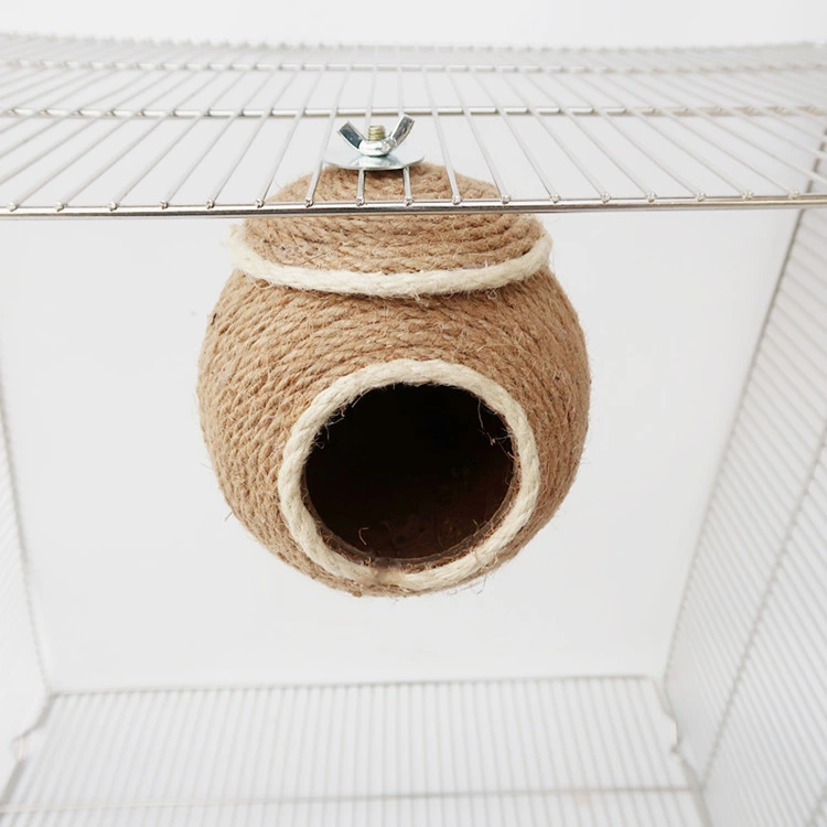 Woven Twine Nest Parrot Coconut Shell Nest Hand Pet House Bird Nest