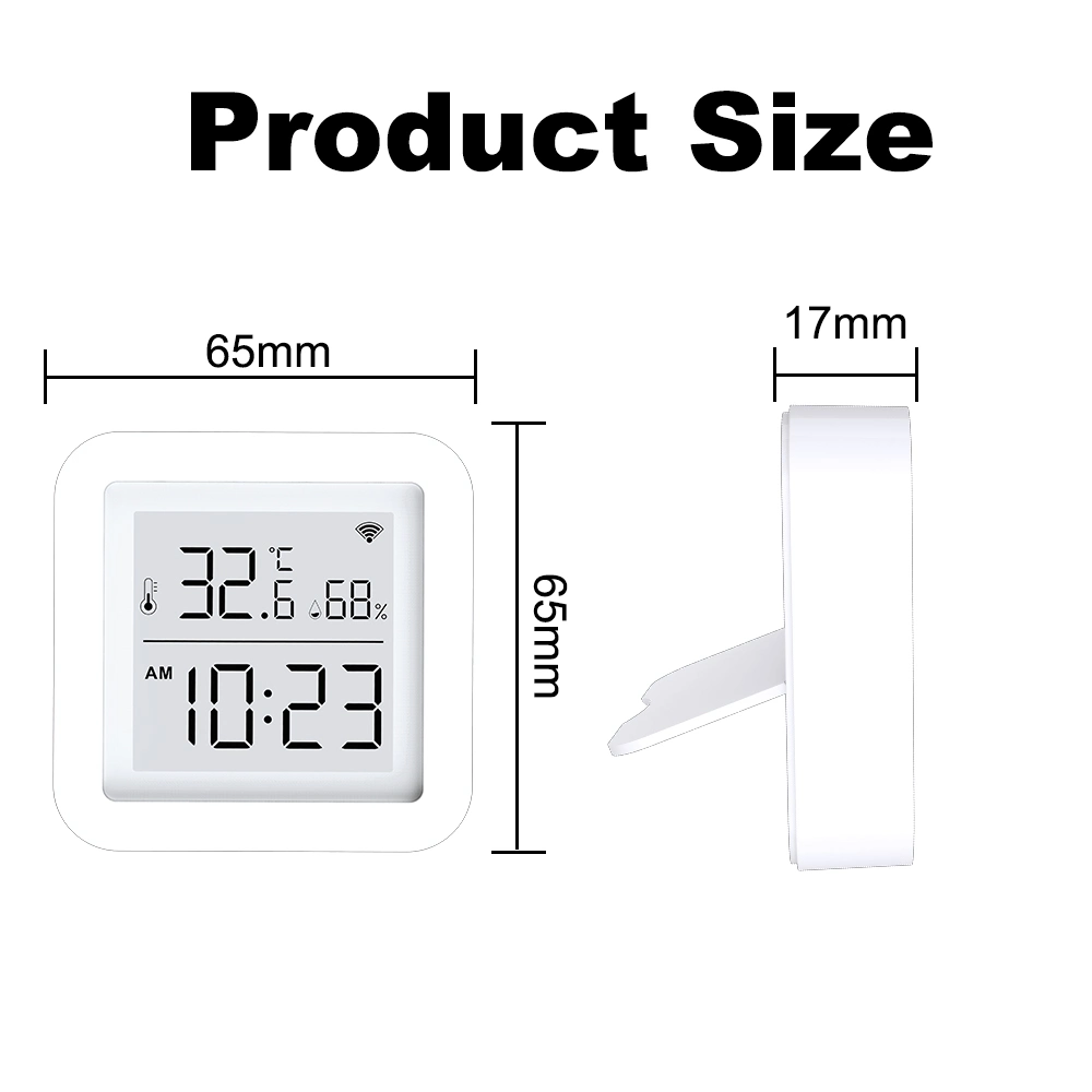 Tuya WiFi Feuchtigkeitstemperatursensor mit digitalem LCD-Display-Thermometer Hygrometer Unterstützung Alex