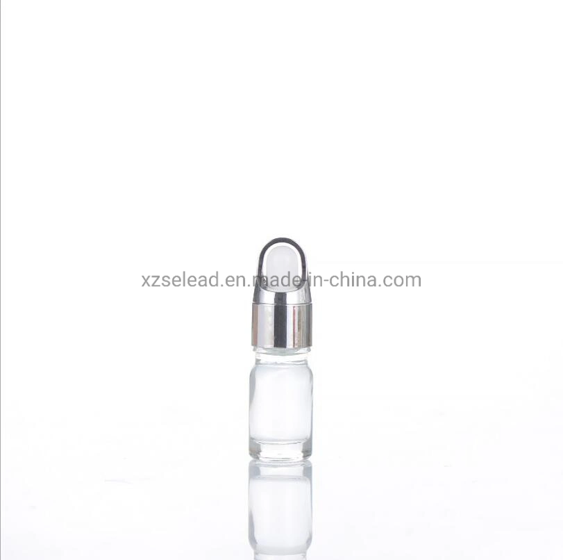 Aroma Oil Glass Small Sample Bottle Cosmetic Packing with Dropper 1oz