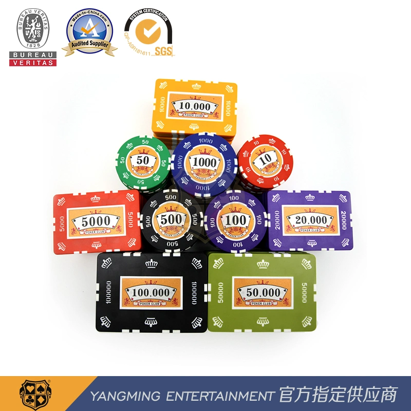 760 piezas de arcilla del conjunto de chips de Póker personalizado diseño de chip usado en Casino Club Ym-Sghg003