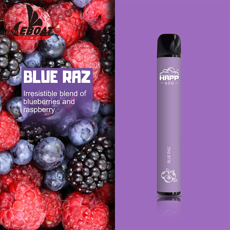 Spain Market Best Selling 600 Puff Blue Raz 20mg Disposable Vape Pen Electronic Cigarette