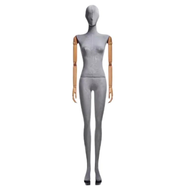 Velvet Flat Shoulder Model Full Body Window Dummy for Display Shelf