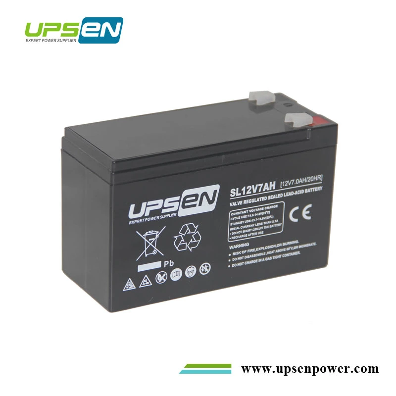 VRLA Sealed Lead Acid Mantenance Free Battery 12V 7ah $6/PCS for UPS Power with 2.1kgs