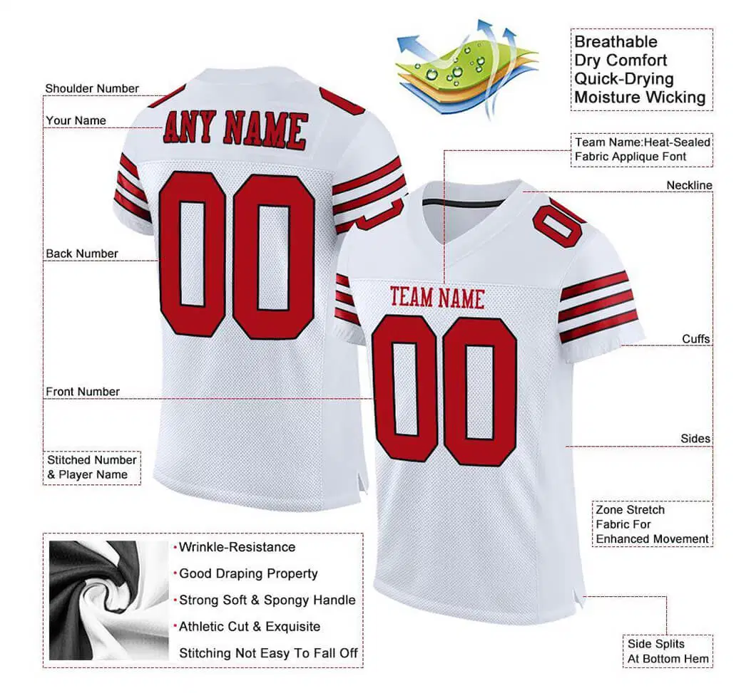 Custom Logo Wholesale/Supplier Plain Practice Shirt Sublimation Custom Exhibitions Uniform Wear American Football Jersey