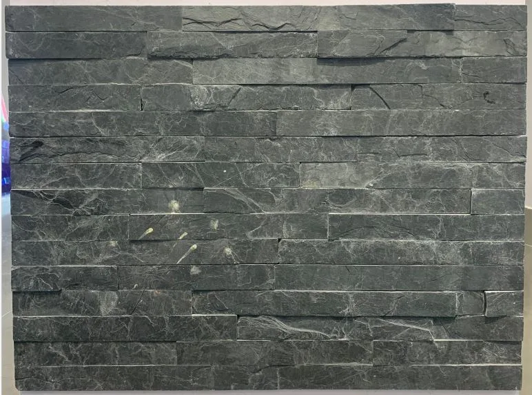 Foshan artificial negro mosaico de piedra natural de pizarra de exterior Cultivo de mosaicos de mármol azulejos Panel de pared