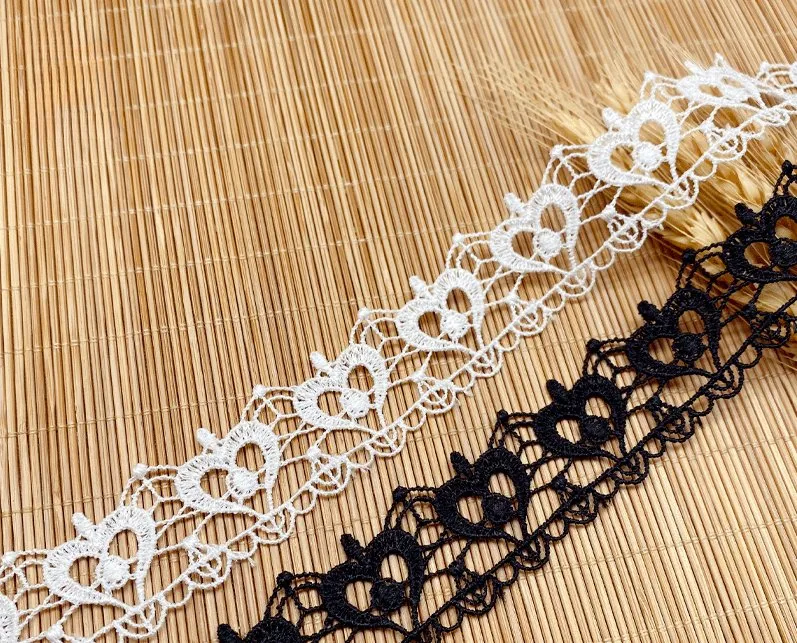 الماء Soluble Lace Lolita اللباس Polyester Single Heart Hollow Lace