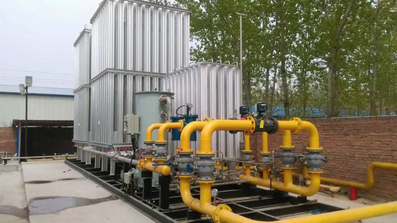 LNG Regasification Stations with Ambient Vaporizers, Metering System and Pressure Regulators