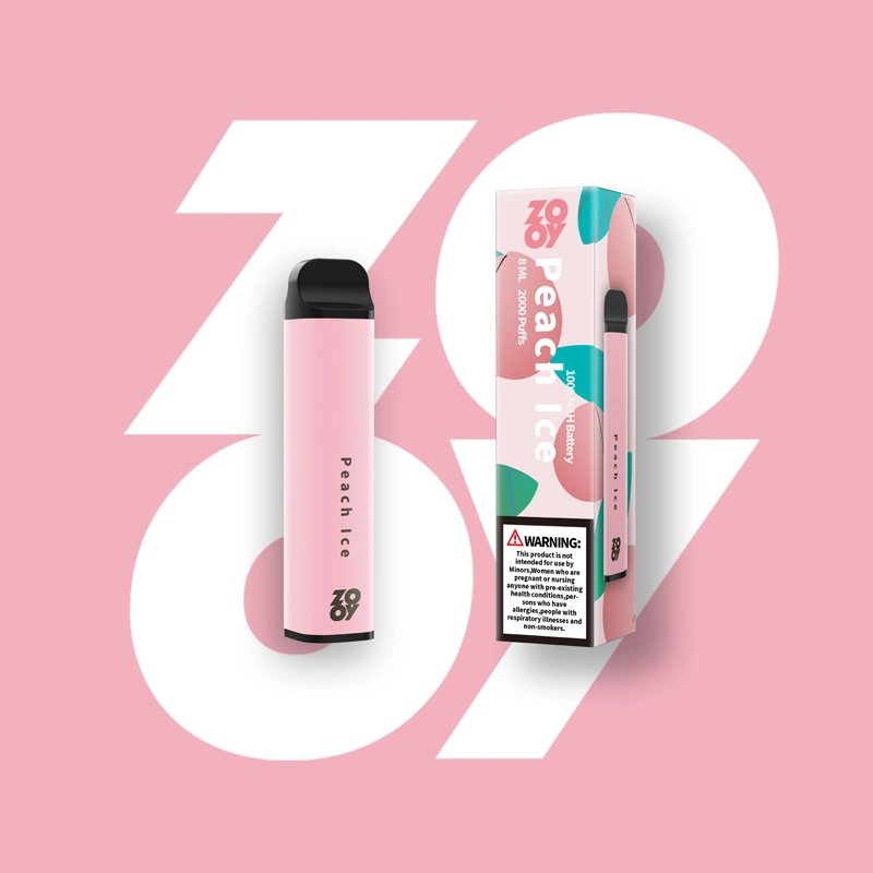 Zooy 2000 Puffs descartáveis Vape Pen o próprio logo e cigarro Isento de nicotina com bateria de 950 mAh 10 ml, Bar de esponja pré-carregada para grossista Cartucho POD Vape Vapride Vapor 5