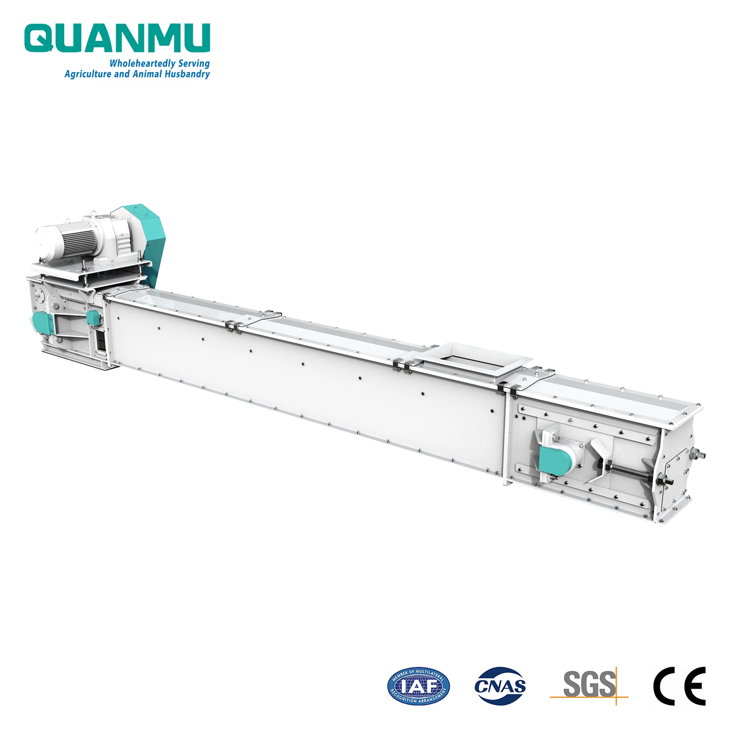 Best Price of Pig and Livestock Animal Feed Powder or Pellet Level Drag Chain Scraper Conveyor System with CE Certification