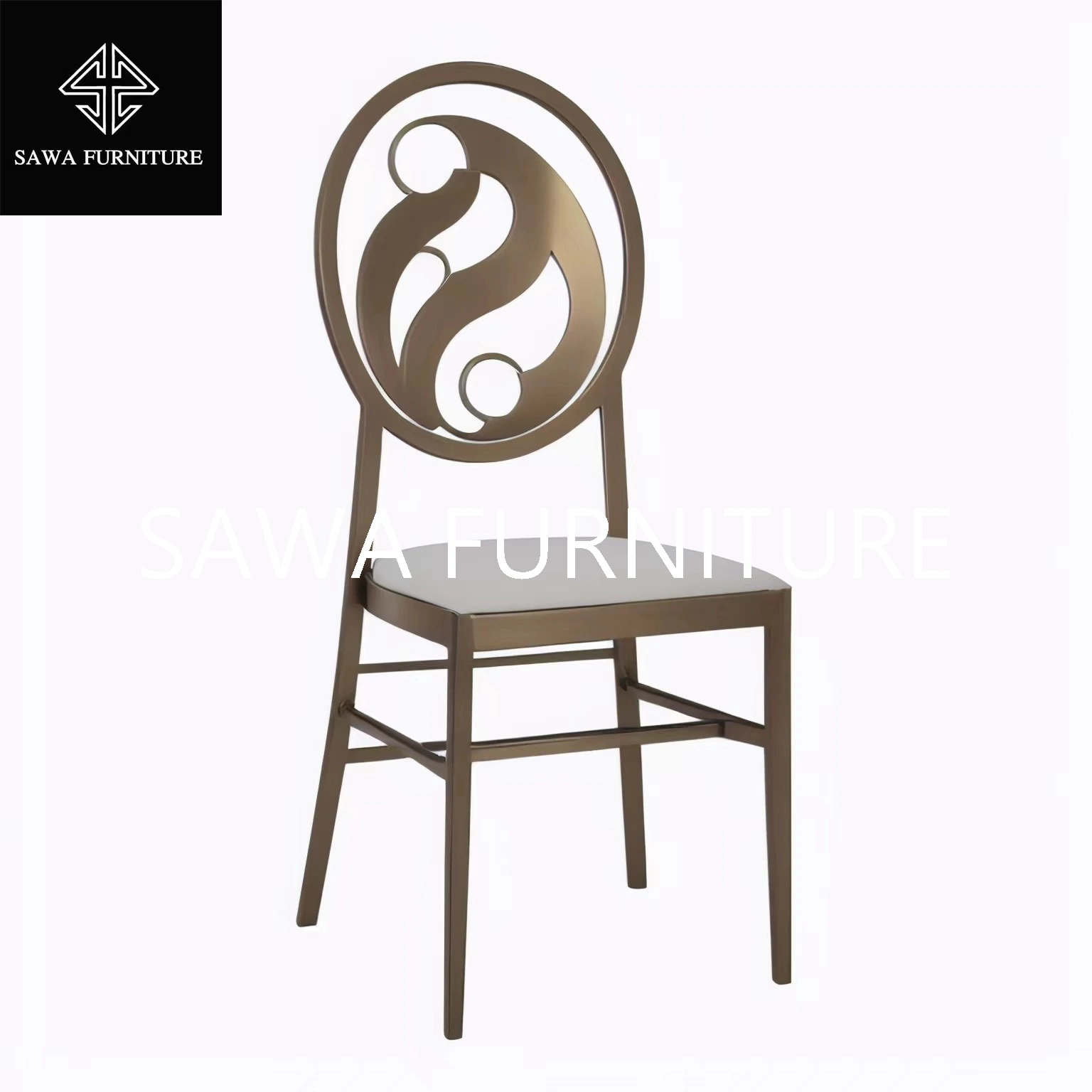 Original Design Großhandel Moderne Mode Metall Stapelbare Leder Esszimmer Stühle Hochzeitsstühle China