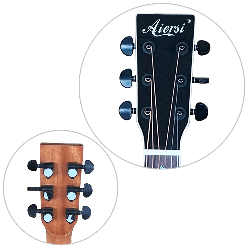 Wholesale/Supplier Price Aiersi Handmade Mahogany Body Folk String Acoustic Guitar