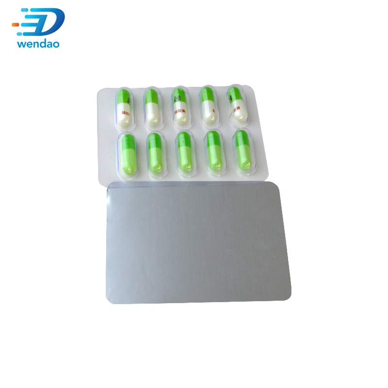 Design Druck Silber PVC Folie Kapsel umweltfreundliche Pille Verpackung Blister