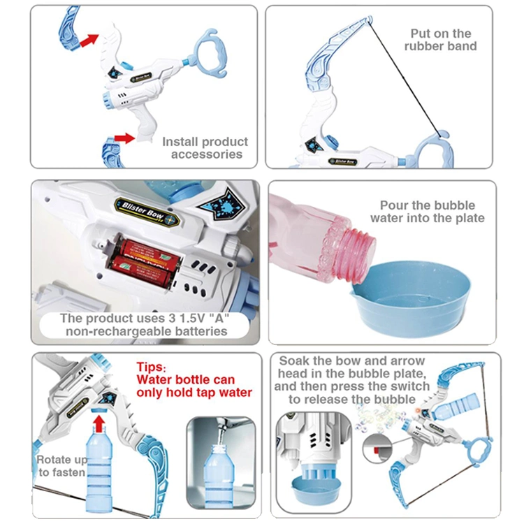 2 en 1 Bow Arrow Bubble Gun y Bubble Water Blaster