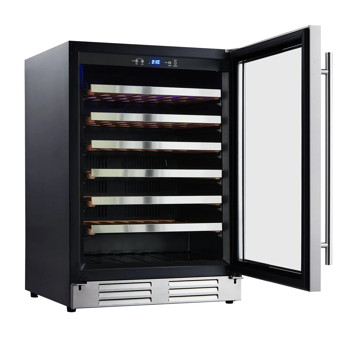 Luxurious Wine Cooler Compressor Cooling Wine Refrigerator 54 Bottles 135L Single Zones