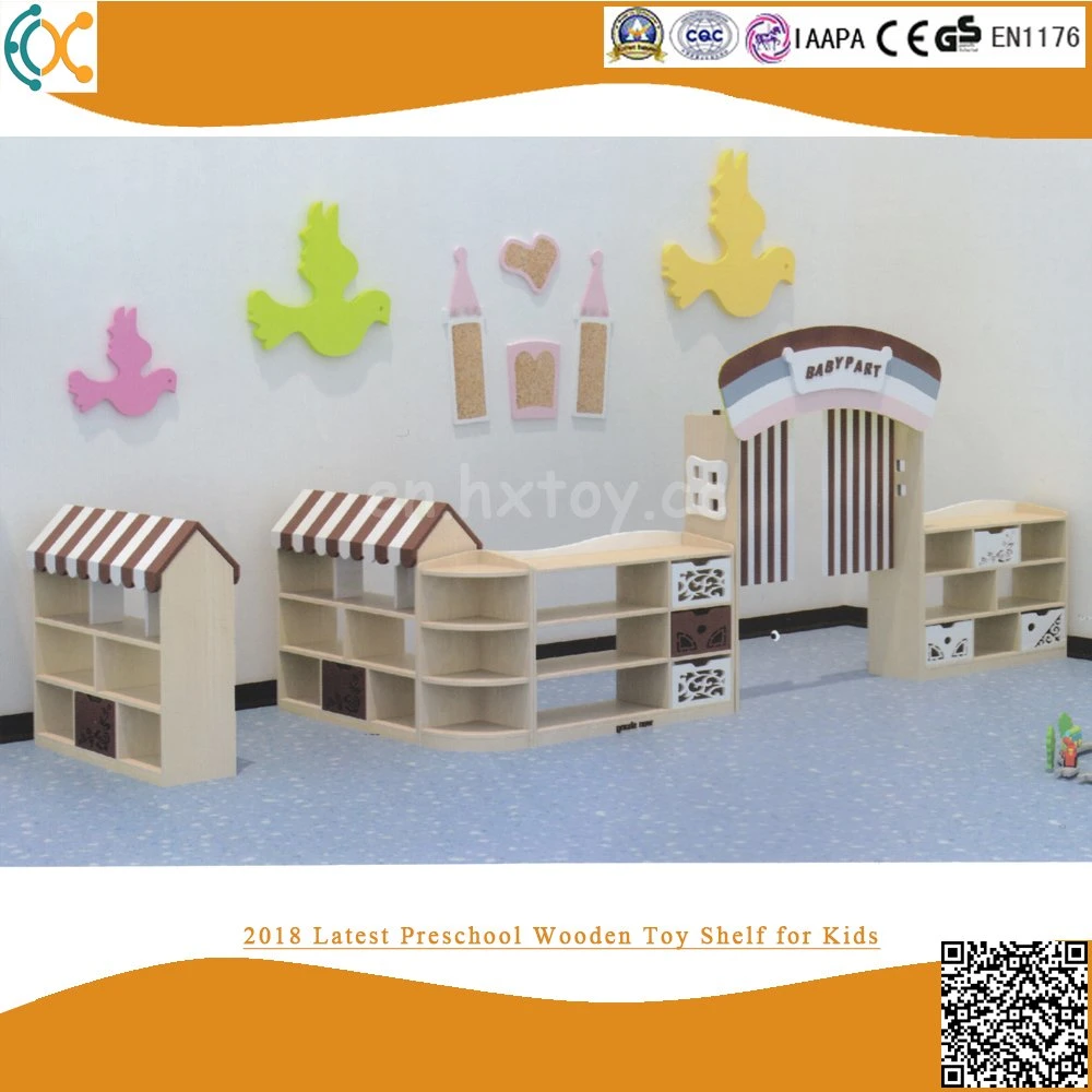 Preschool Kids Wooden Toy Shelf School Classroom Furniture