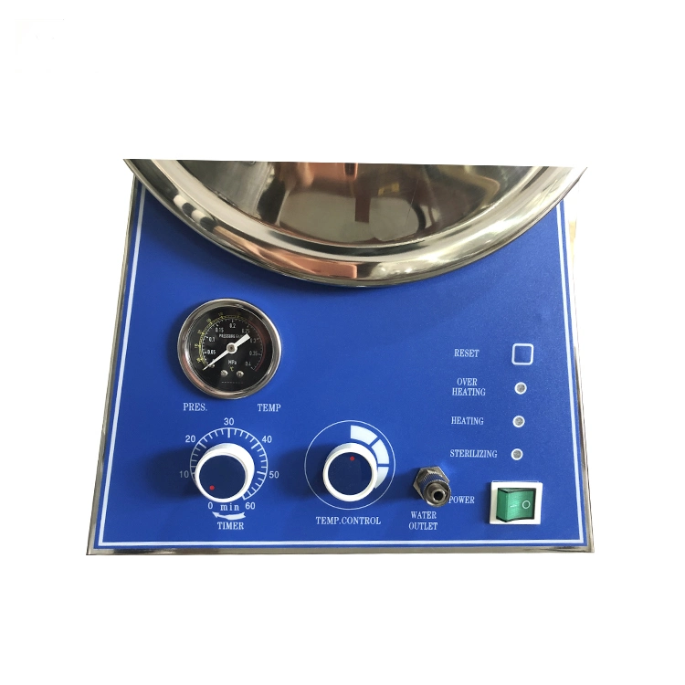 Stérilisateur autoclave à vapeur cylindrique haute pression en acier inoxydable de table