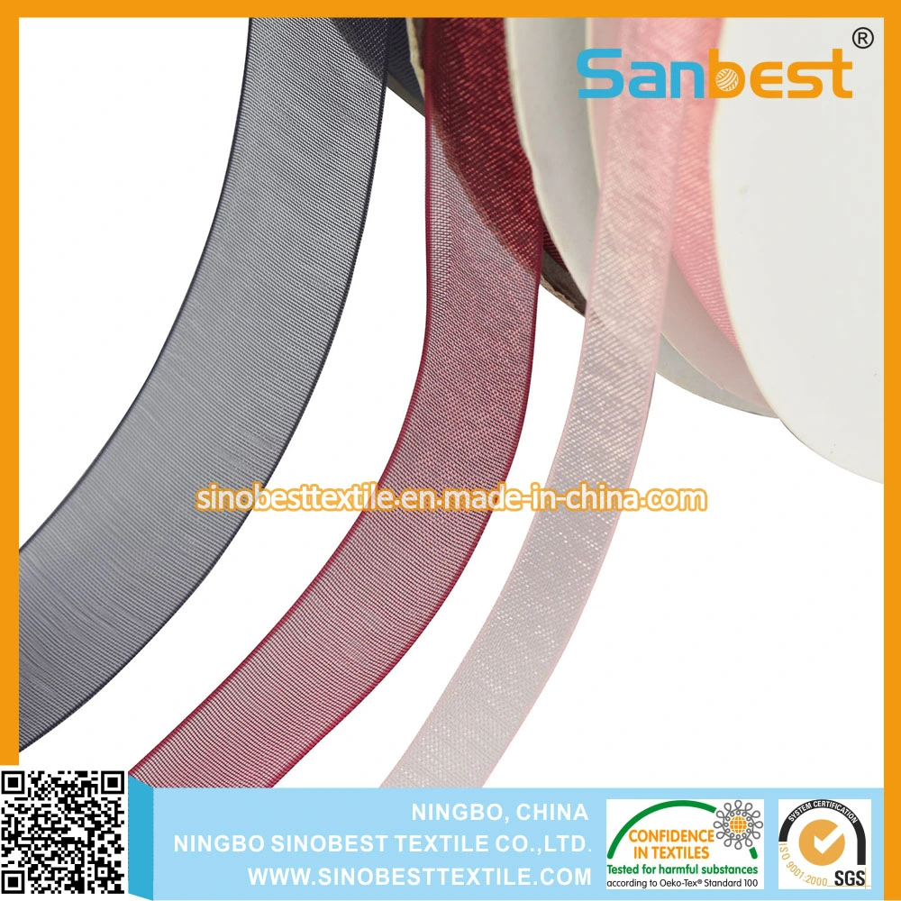 100% Nylon Organza Ribbon for Packing