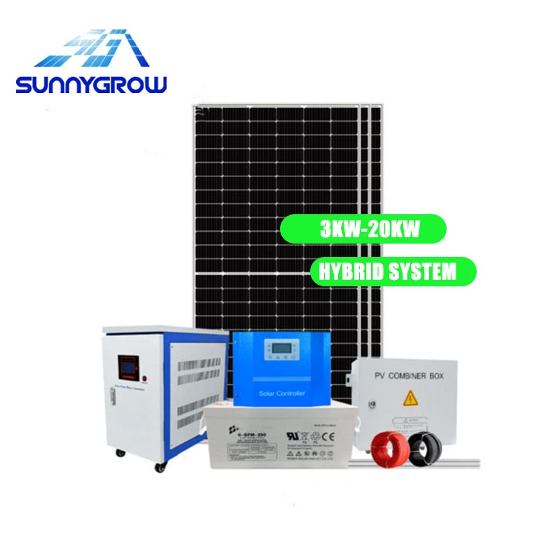 Système d'énergie solaire tout-en-un 3kw 5kw 8kw système de contrôle d'onduleur de stockage d'énergie photovoltaïque hybride 10 kw 15 kw