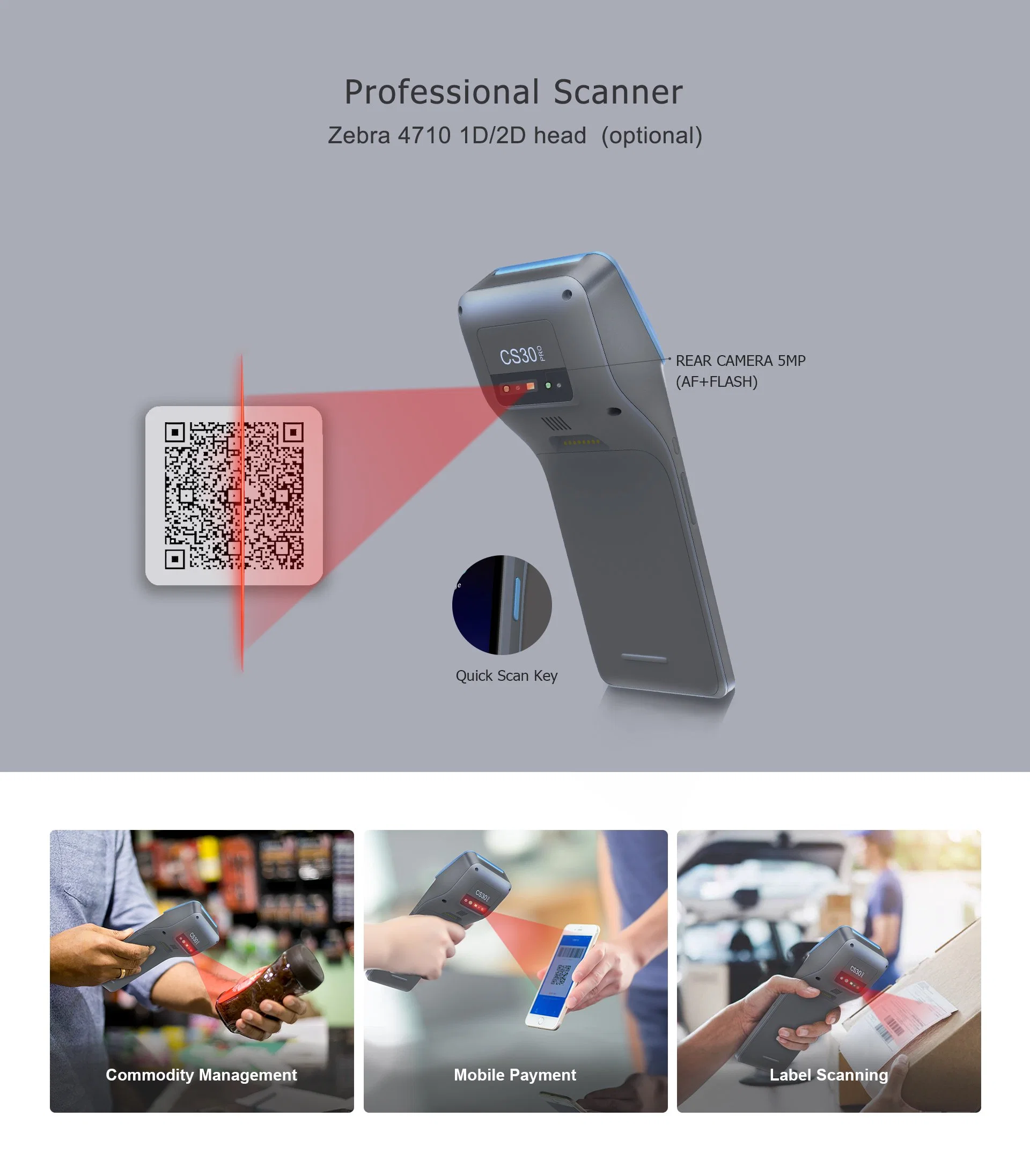 Berühren Sie All in One NFC Reader Fingerprint POS Terminal