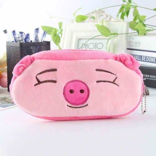 Cute Cartoon Animal Plush School Children Pencil Case Pen Bags