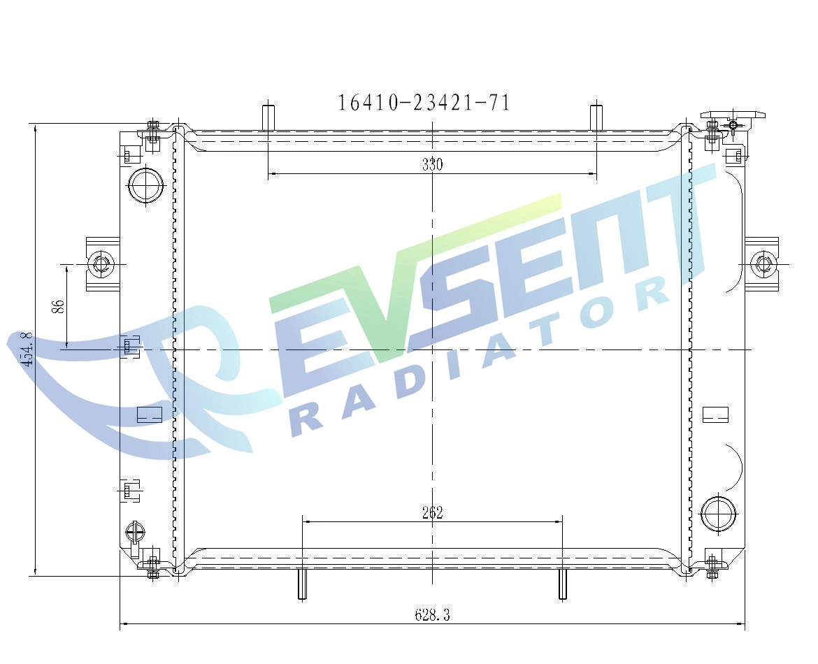 Forklift Engineering Equipment Aluminum Water Radiator for Toyota 16410-26600-71