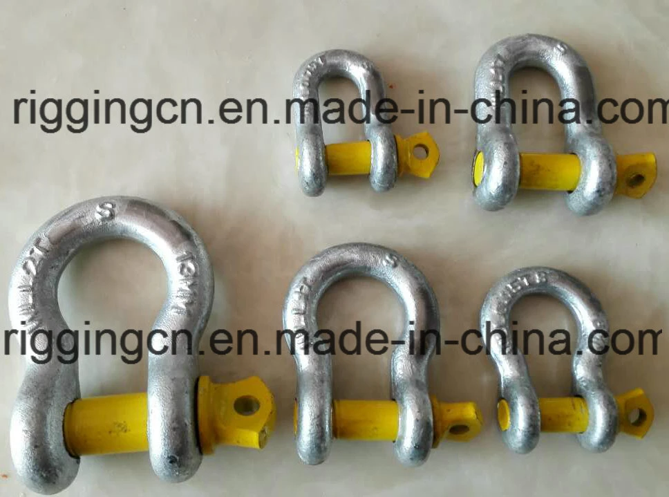 Dee Anchor Shackle for Industrial with Yellow safety Pin in Grade S