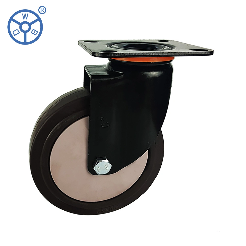 Brown TPR roda pivotante 6 Polegada macios para Equipamentos Médicos